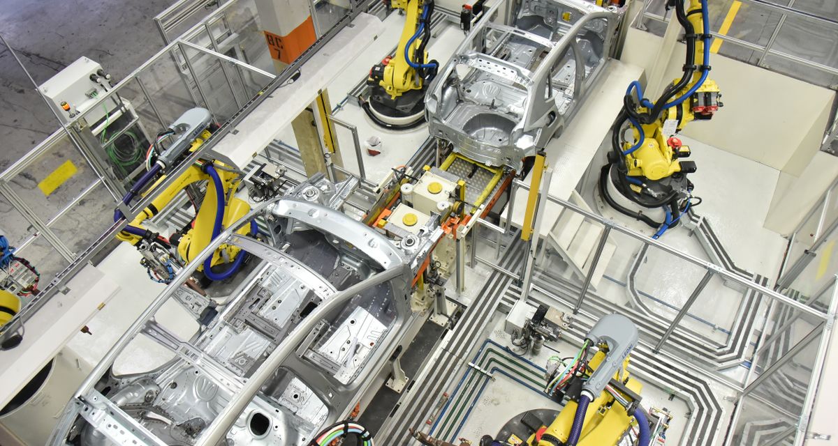 Produção na fábrica da Volkswagen em Anchieta, SP