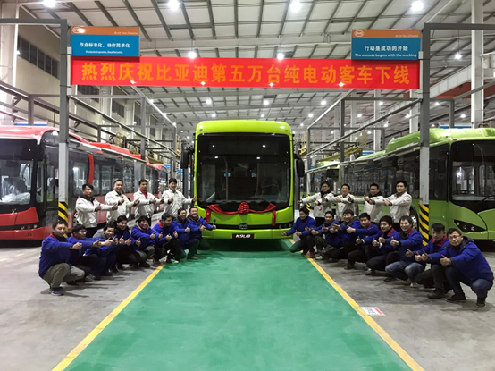 BYD - 50 mil ônibus 100% elétricos produzidos