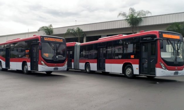Marcopolo embarca 150 ônibus para o Chile