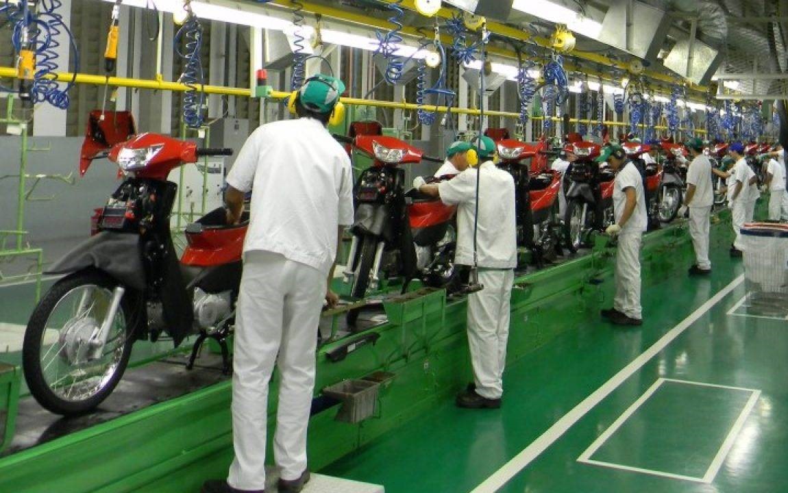 Produção motocicletas fábrica honda manaus