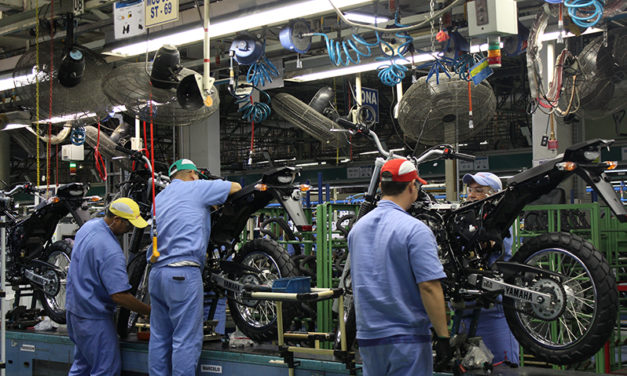 Produção de motocicletas encerra o primeiro semestre em alta de 45%