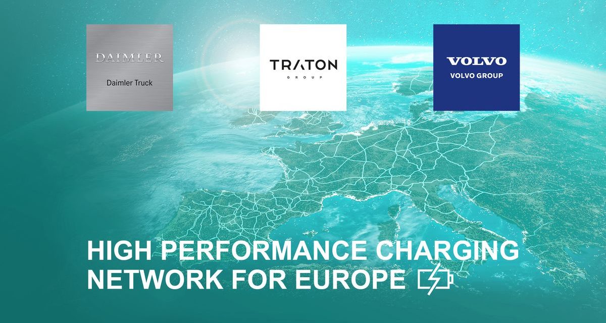 Daimler, Traton e Volvo juntas em infraestrutura para o transporte eletrificado