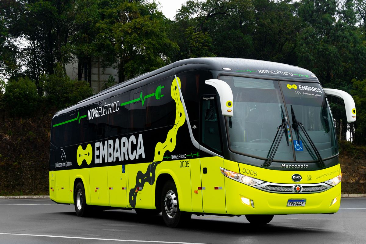 Embarca - BYD - Marcopolo - ônibus elétrico rodoviário