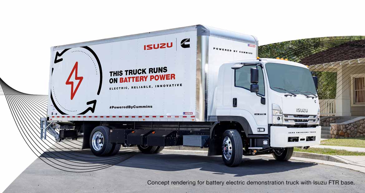 Isuzu e Cummins apresentam protótipo de caminhão elétrico