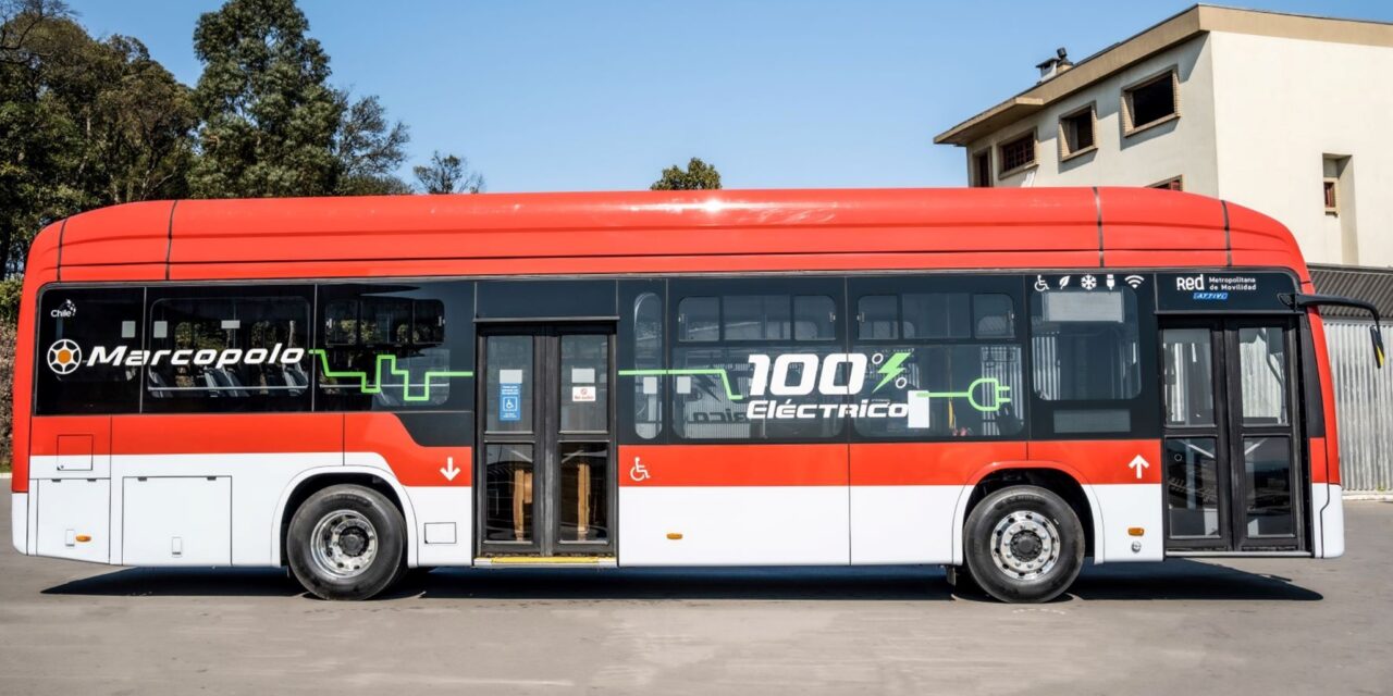 Ônibus elétrico Marcopolo chega ao Chile para testes