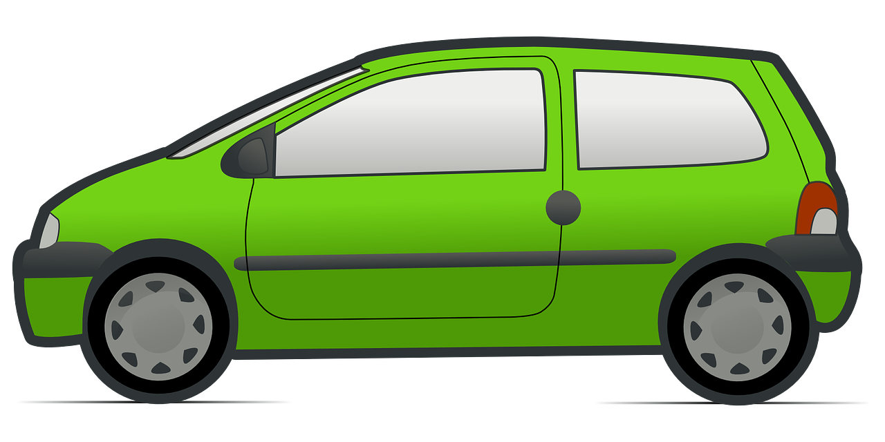 carro verde de entrada pixabay