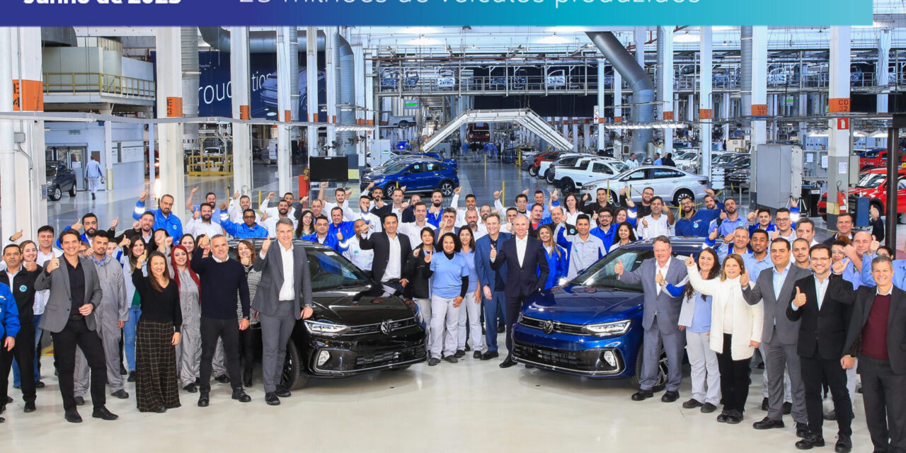 Com aumento de 52% nas vendas, VW comemora 25 milhões de veículos produzidos