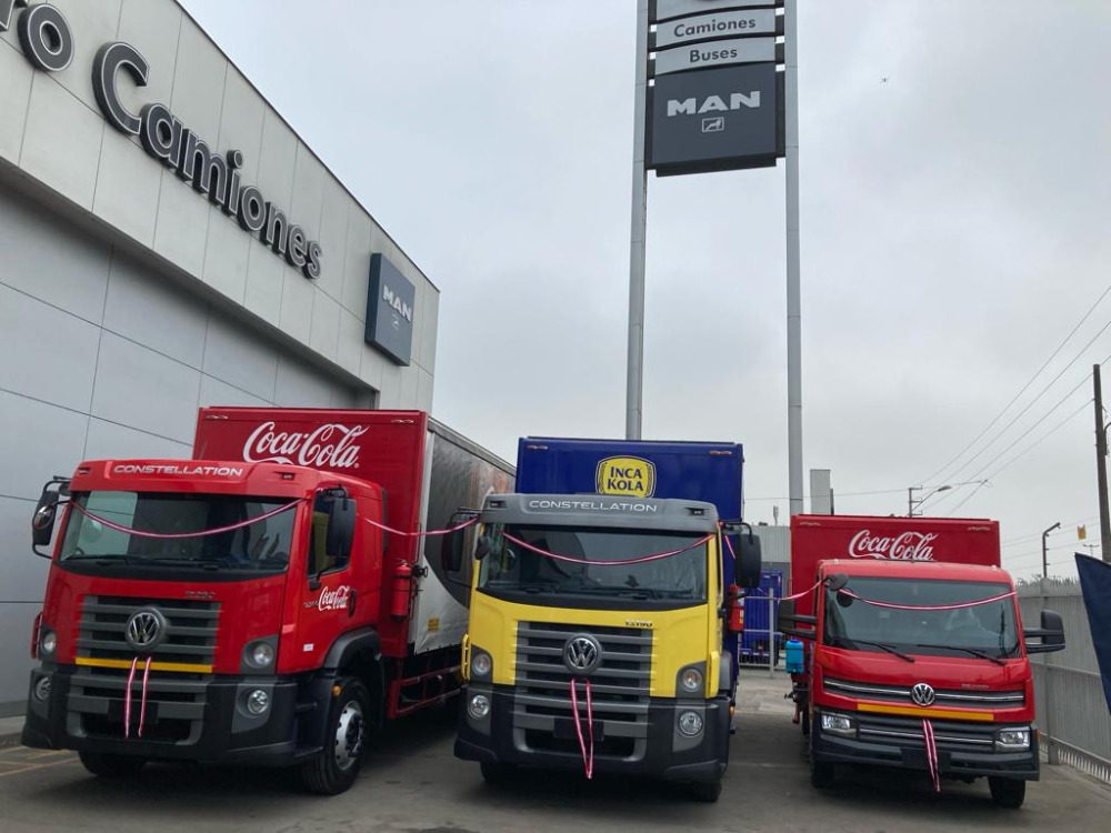 VWCO entrega mais 144 caminhões para Coca-Cola no Peru