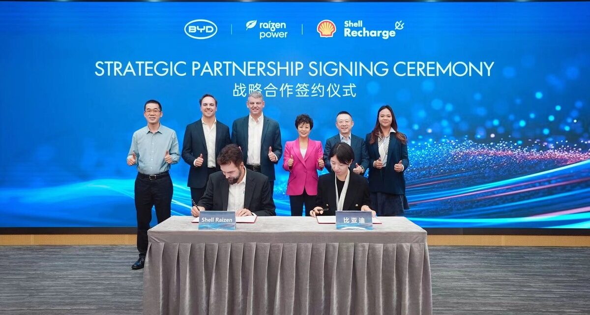 BYD e Raízen ampliarão rede de recarga elétrica no Brasil