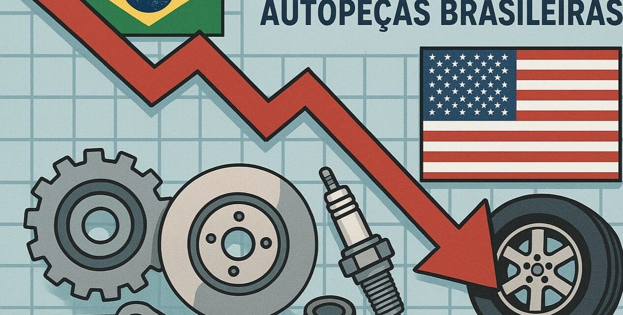 Exportações de autopeças para os EUA caem e importações crescem
