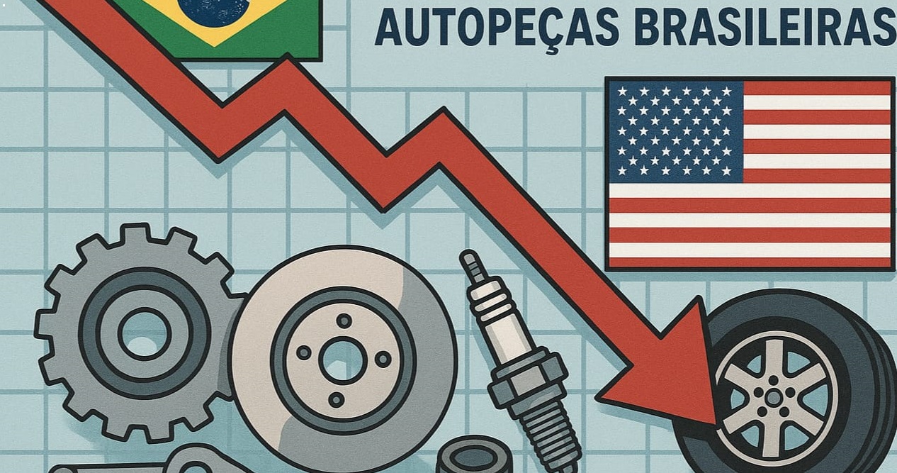 Exportações de autopeças para os EUA caem e importações crescem