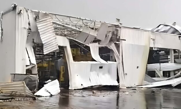Vendaval causa danos à fabrica da Toyota em Porto Feliz