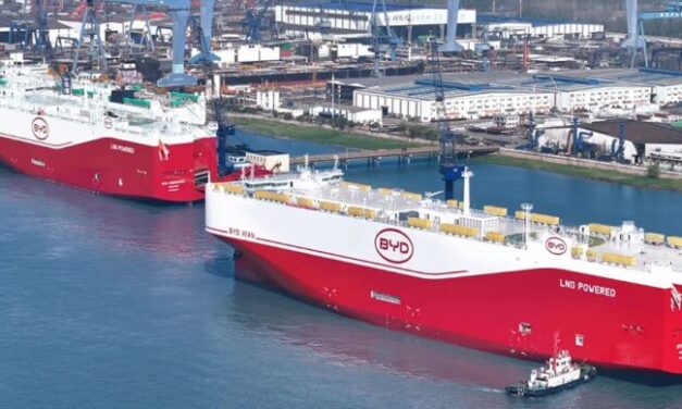 BYD já tem 8 navios próprios para exportar 1 milhão de veículos por ano