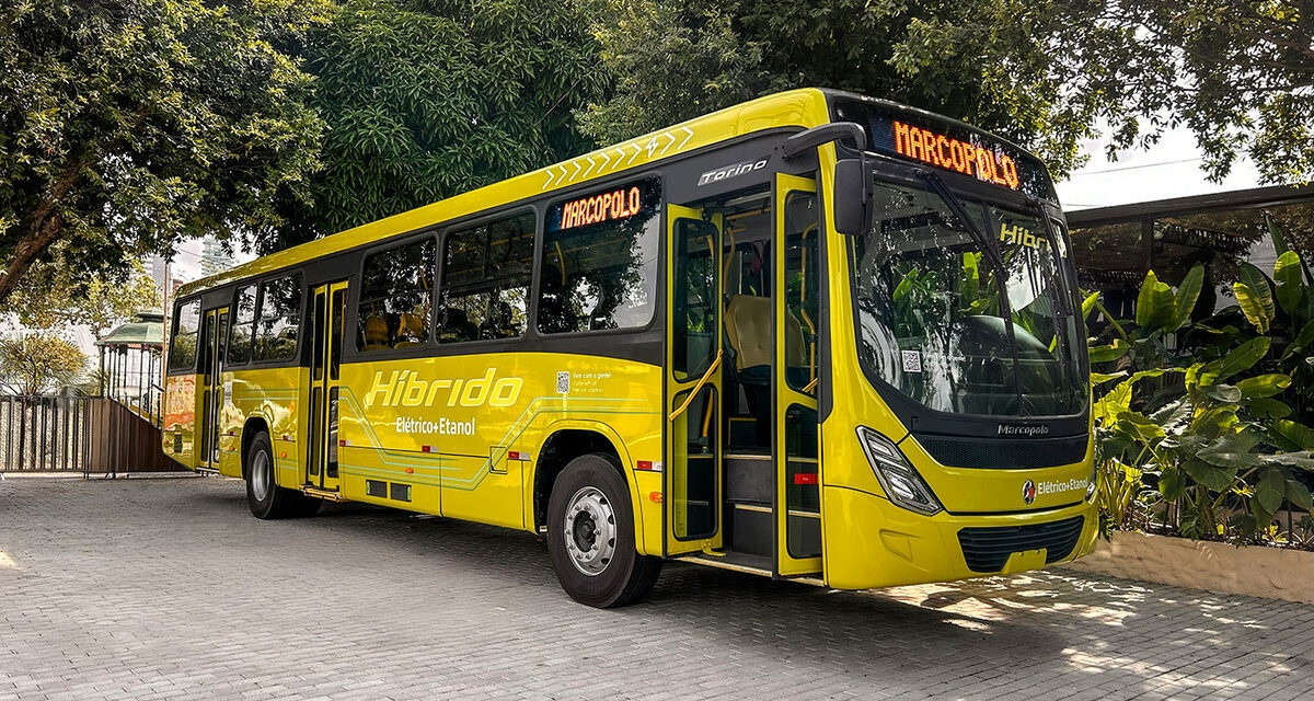 Marcopolo apresenta ônibus urbano híbrido elétrico-etanol