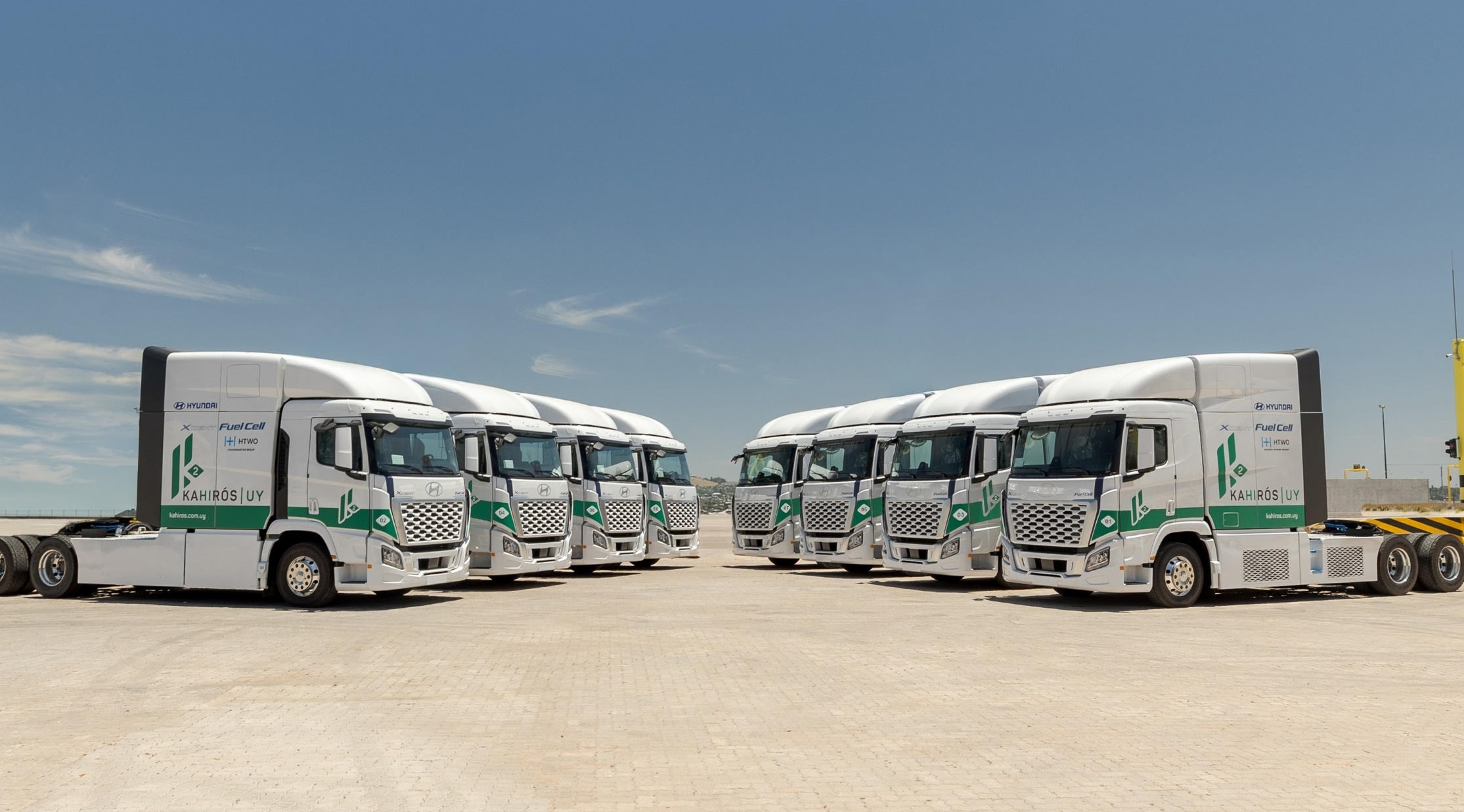 Huyndai estreia frota de caminhões a hidrogênio no Uruguai