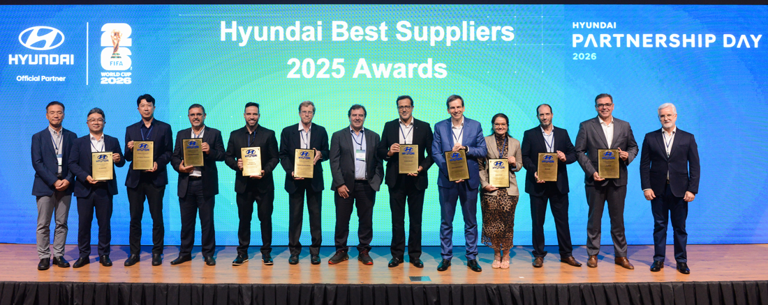 Hyundai premia seus nove melhores fornecedores