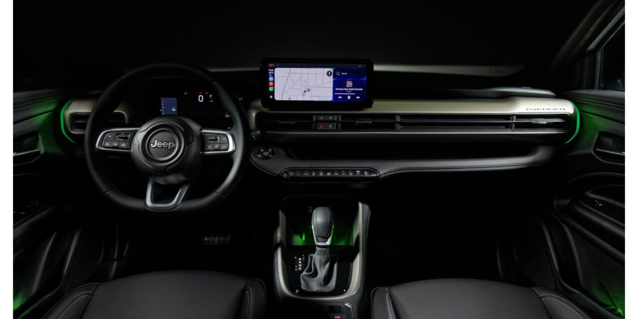 Detalhes do interior do Jeep Avenger