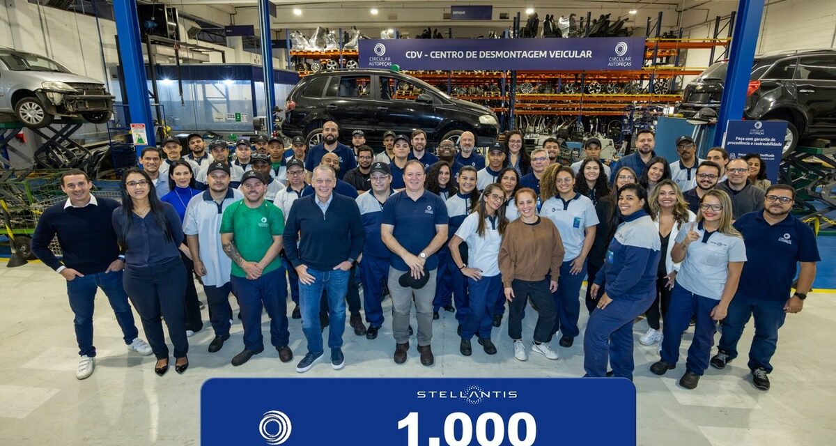 Stellantis consolida economia circular com 1 mil veículos desmontados em Osasco