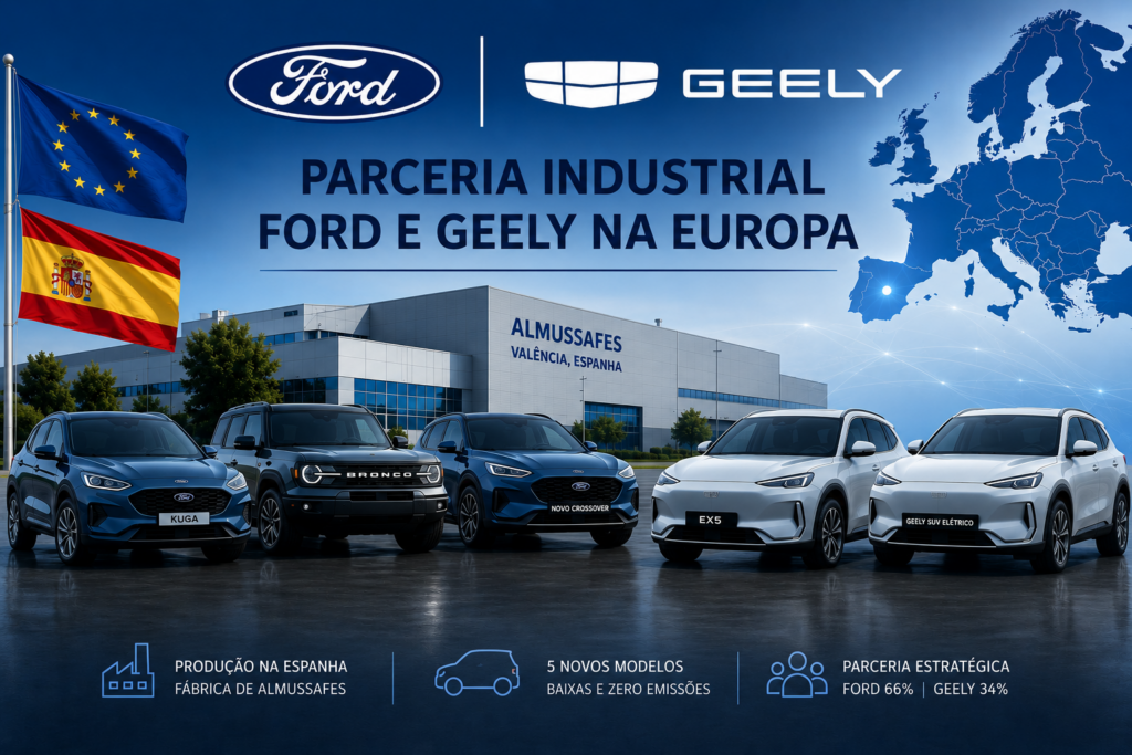 Ford e Geely se unem para produzir na Europa