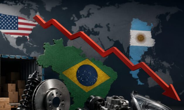 Exportações de autopeças em queda para a Argentina e EUA